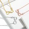 8 Characters Love Infinite Necklace, High-end Simplicity Mobius Infinite Symbol Necklace