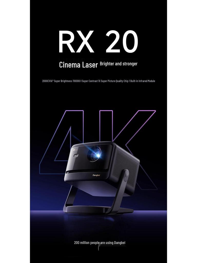 Лазерный проектор Dangbei RX 20 с гимбалом для дома и отеля, умный инфракрасный, модель 2025 года