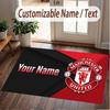 Custom Rug Manchester United Pattern Print Name Text Soft Non‑Slip Floor Carpet for Home Indoor Decoration