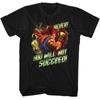 Черная футболка унисекс приталенного кроя Street Fighter Never Succeed