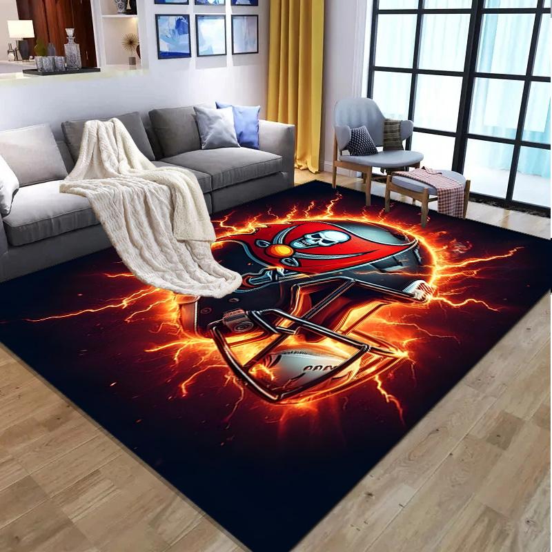 Tampa Bay Buccaneers Pattern Rug, Indoor/Outdoor Mat, for Picnic, Gameroom, Bedroom, Office, Living Room, Home Decor Carpet, Birthday Gift