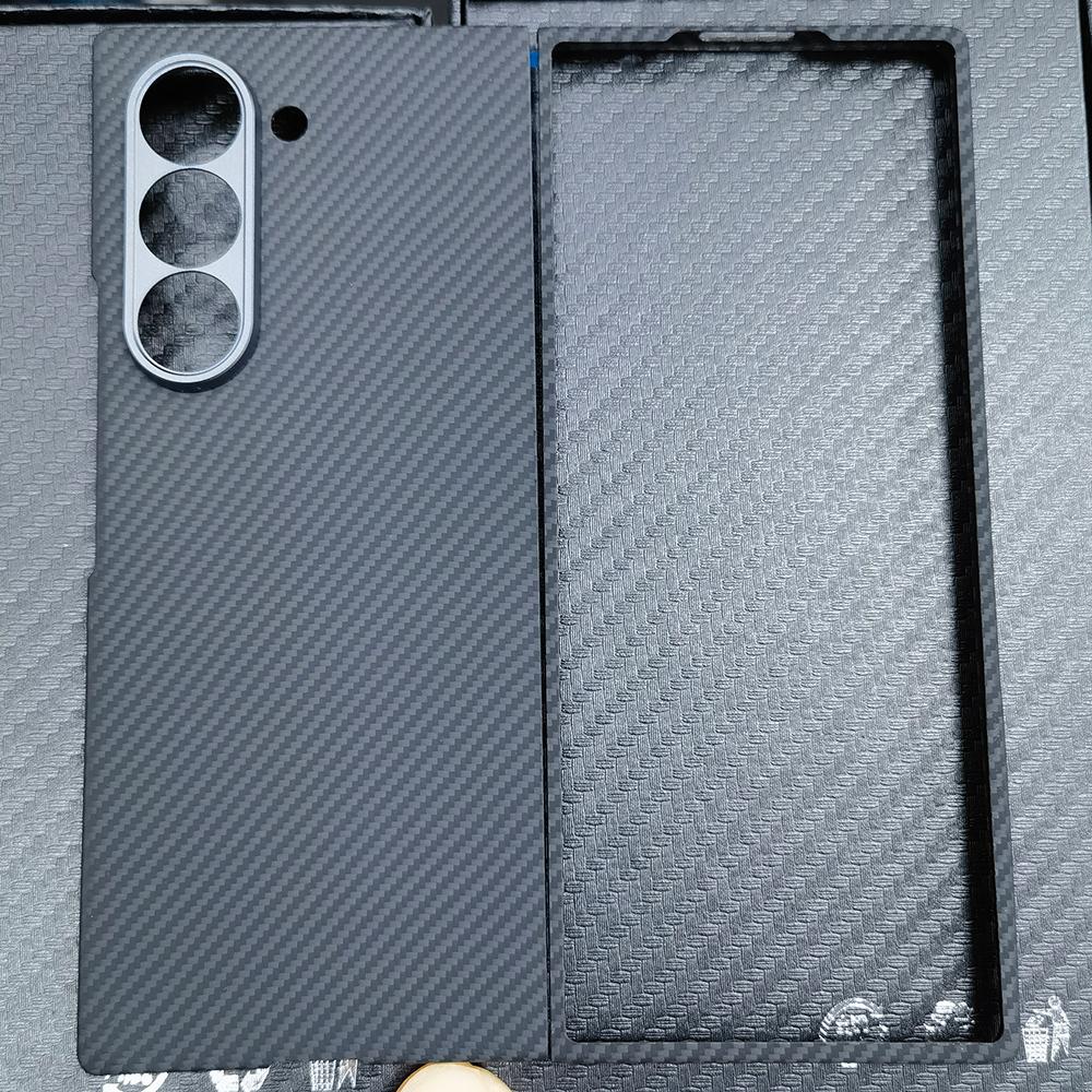 Genuine Real Carbon Fabric Fiber Aramid Case for Samsung Galaxy Z Fold6 Fold 6 Super Ultra Thin Ultrathin Light Shell
