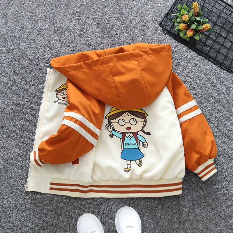 Весна и осень для девочек Тонкий повседневный удобный спортивный пиджак с капюшоном на молнии