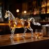 Декантер для виски Yousheng Horse Ручной работы из высокоборосиликатного стекла Диспенсер для алкоголя Тема Западного ковбоя Подарочная коробка для алкоголя для мужчин День отца