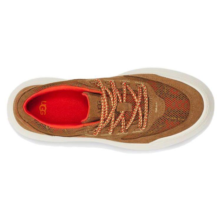 UGG Модные туфли на шнуровке с низкой платформой, женские кроссовки, коричневые 1136842-CHE