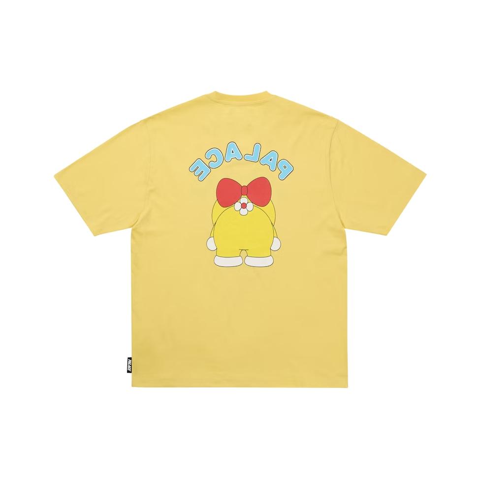 Palace X Doraemon T-Shirt Blessed Yellow Unisex Tops P29TS026