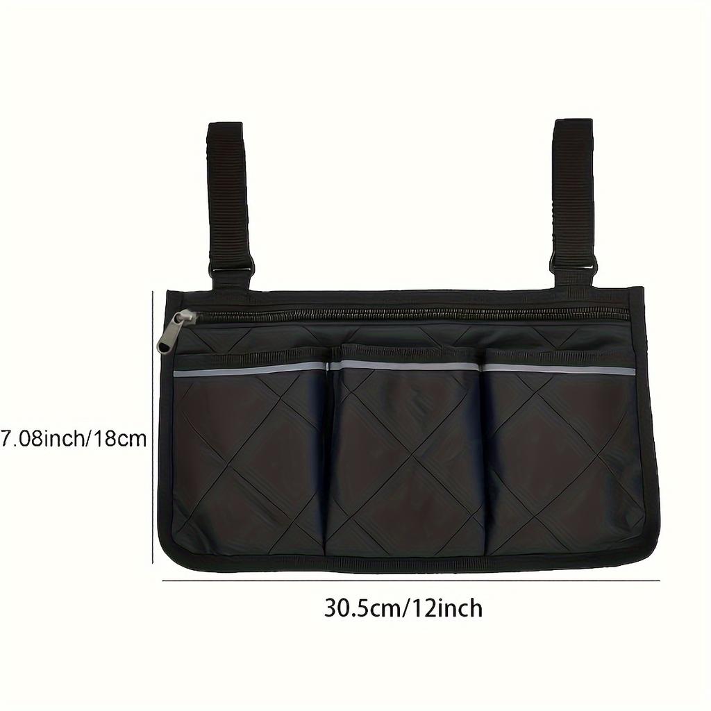Wheelchair Side Armrest Bag, Portable Versatile Storage Hanging Bag, Wheelchair Pouch With Side Pockets