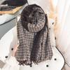 Winter Retro Imitation Cashmere Color Matching Scarf Atmosphere Warm Shawl Lazy Style Student Travel Scarf Woman