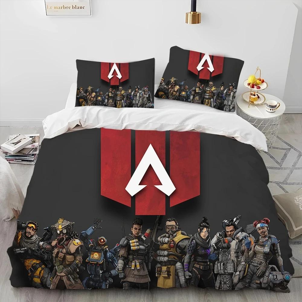 A-Apex Legends Game Gamer Cartoon Comforter Постельный комплект, пододеяльник, постельный комплект, пододеяльник, наволочка, комплект постельного белья размера «king-size»