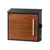 Hachibanya Mailbox with Wood Grain Nordic Black Wood Grain Wall-Mounted Lock, Finish, Large, Style, Vertical, Brown, (Brown Finish)