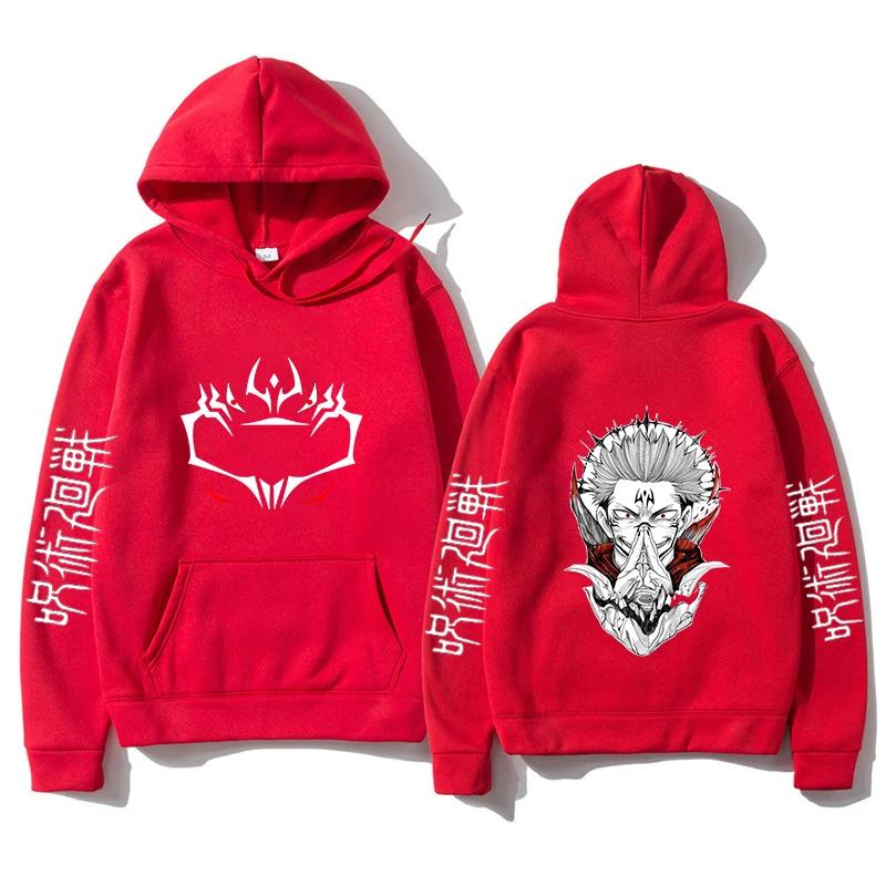 Забавные повседневные толстовки с длинными рукавами дзюдзюцу кайсен аниме Ryomen Sukuna с принтом для мужчин и женщин модная толстовка в стиле Харадзюку одежда
