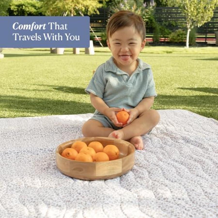 Toddlekind Портативный коврик для малышей Органический хлопок 47 x 47 Портативный коврик-манеж для младенцев/малышей 0м+ Для использования в помещении/на улице Терракотовый