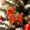 Durable Acrylic Collection 2D Goat Christmas Tree Pendant, Keychain Bag Charm, Cute Sheep Rearview Decorative Home Decoration Mirror Hanging Ornament