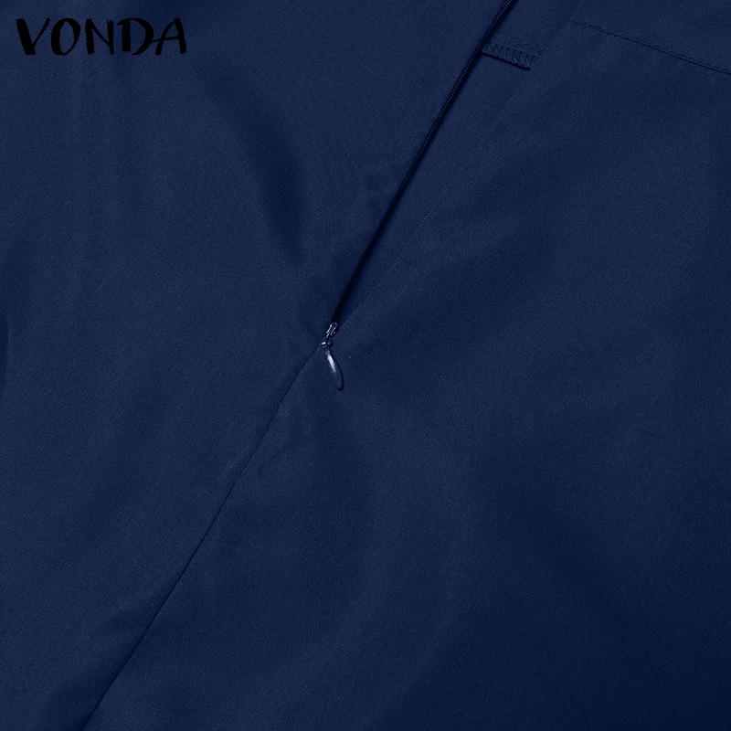 VONDA Женская мода однотонные юбки с оборками спереди и подолом