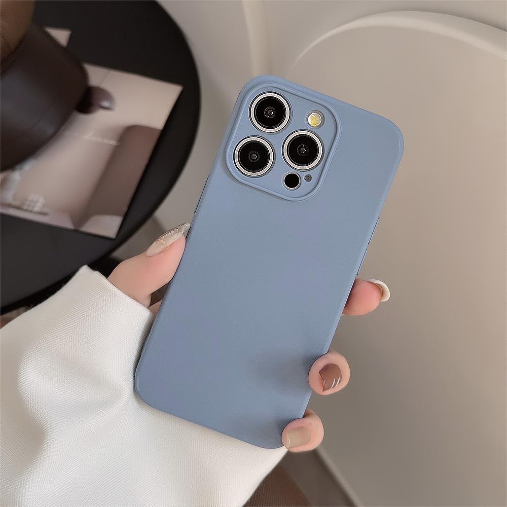 Ins Liquid Gray iPhone 15 Apple Phone Case 13 Подходит для 11 Силиконовый 14 Pro Solid Color X/12 Мягкий 7p