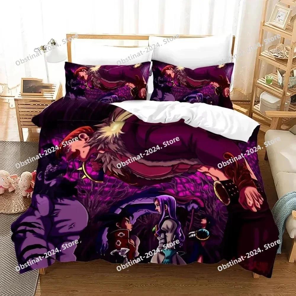 3D Seven Deadly Sins Bedding Set Anime Meliodas Printed single Comforter Quilt Duvet Cover Pillow Case 3 Pieces Kids Adult Size