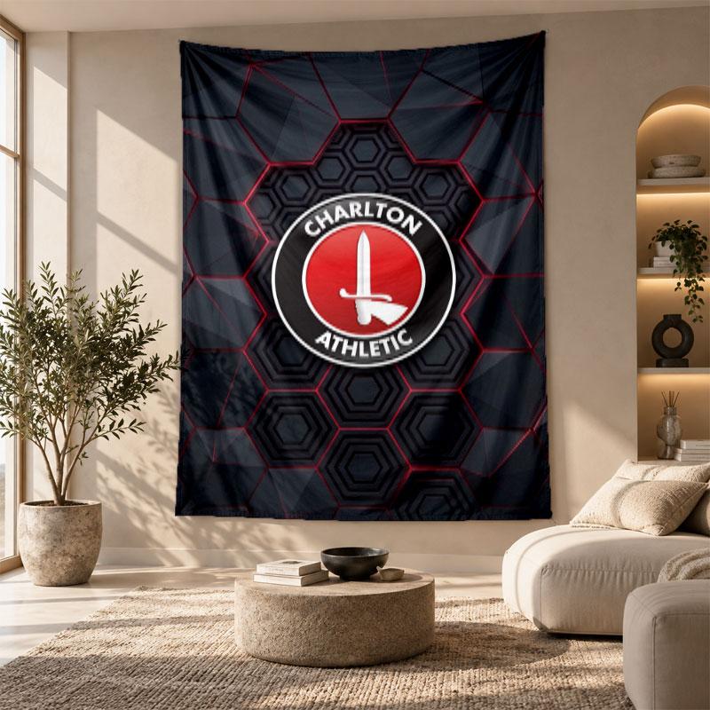 Decorative Tapestry,Charlton Athletic FC Printed Wall Art, Lightweight Wall Hanging For Bedroom Background
