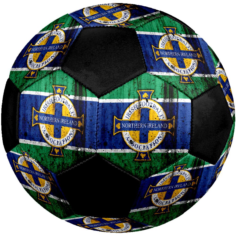 SIZE 5 Northern Ireland National Football Team Soccer Ball Colorful All Ages Machine Stitched PVC Competition Ready Durable High-Bounce