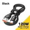 Essager 120W USB Type C Cable Super Fast Charge 67W Cable Quick Charge 6A For Xiaomi 12Pro Redmi K50 Note 11Pro Black Shark5 Pro