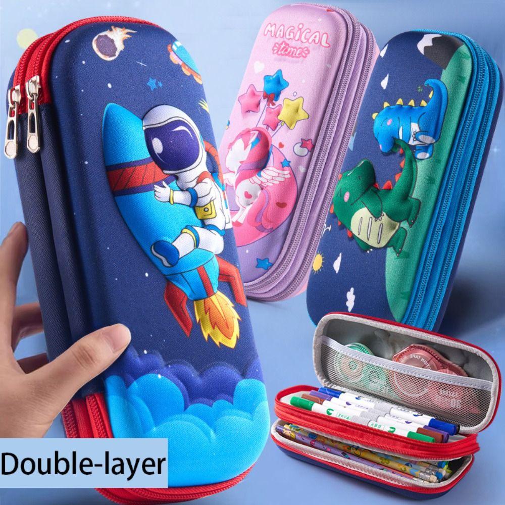 Double-layer Pen Box 3D Pen Bag Portable Stationery Organizer  Girls Boys