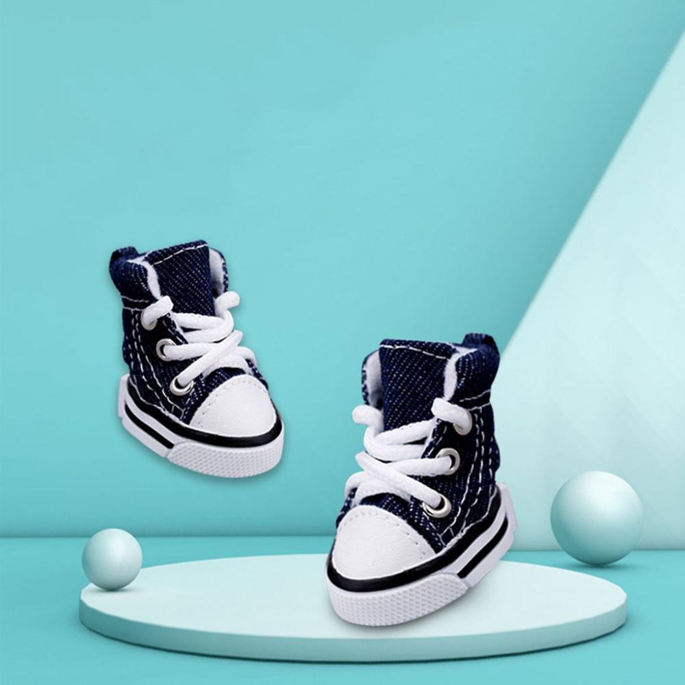 Dogs,Cats Casual Style Anti-slip Breathable Pet Booties Pet Denim Shoes Dog Shoes Puppy Sneaker