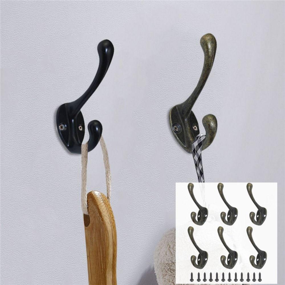 4pcs Wall Hook Clothes Hook Home Storage Wall Organizer Durable Hanger Hooks  Key Hat Bag