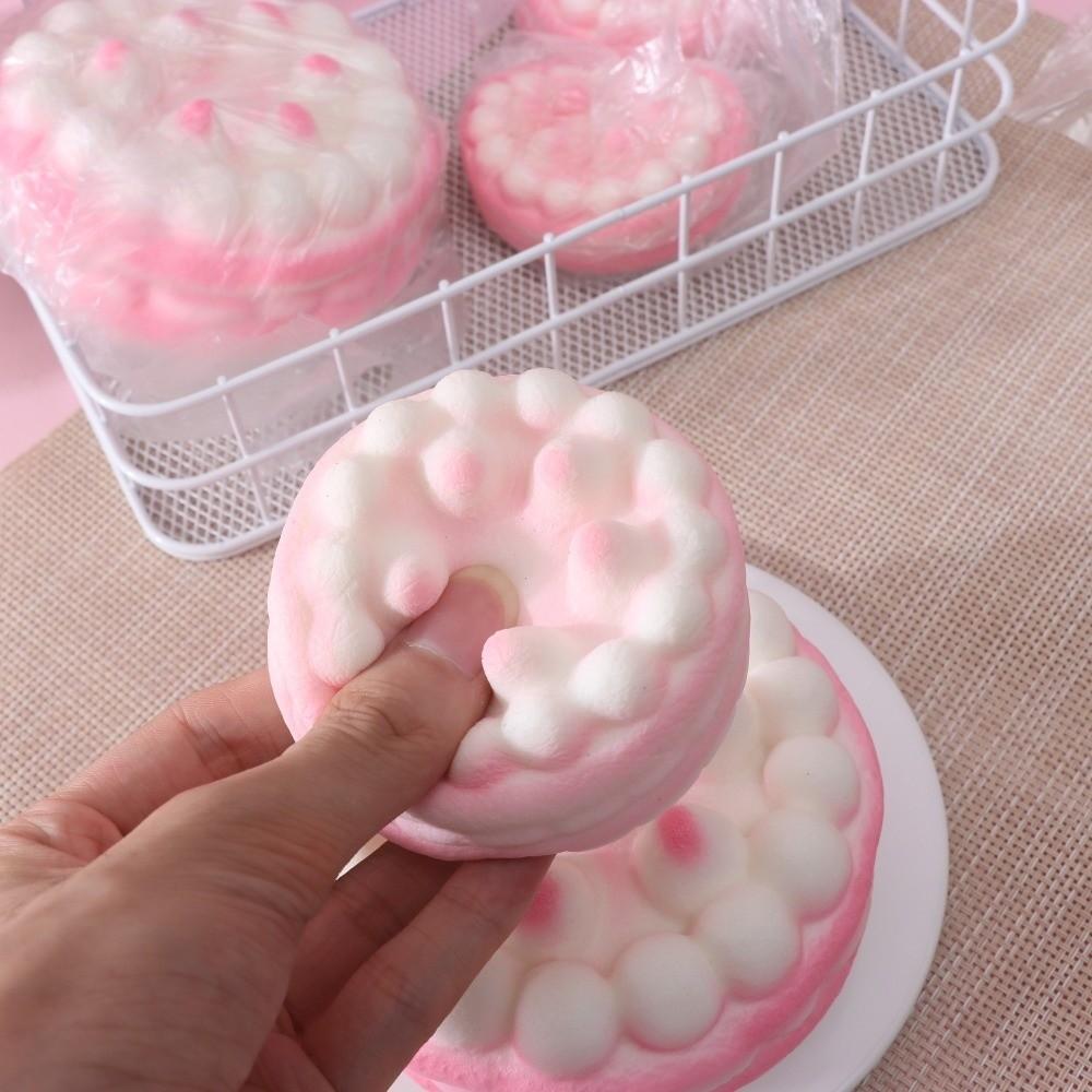 PU Squishy Fingertip Toy Simulation Raspberry Birthday Cake Relieve Stress Toys Squeeze Toy Child