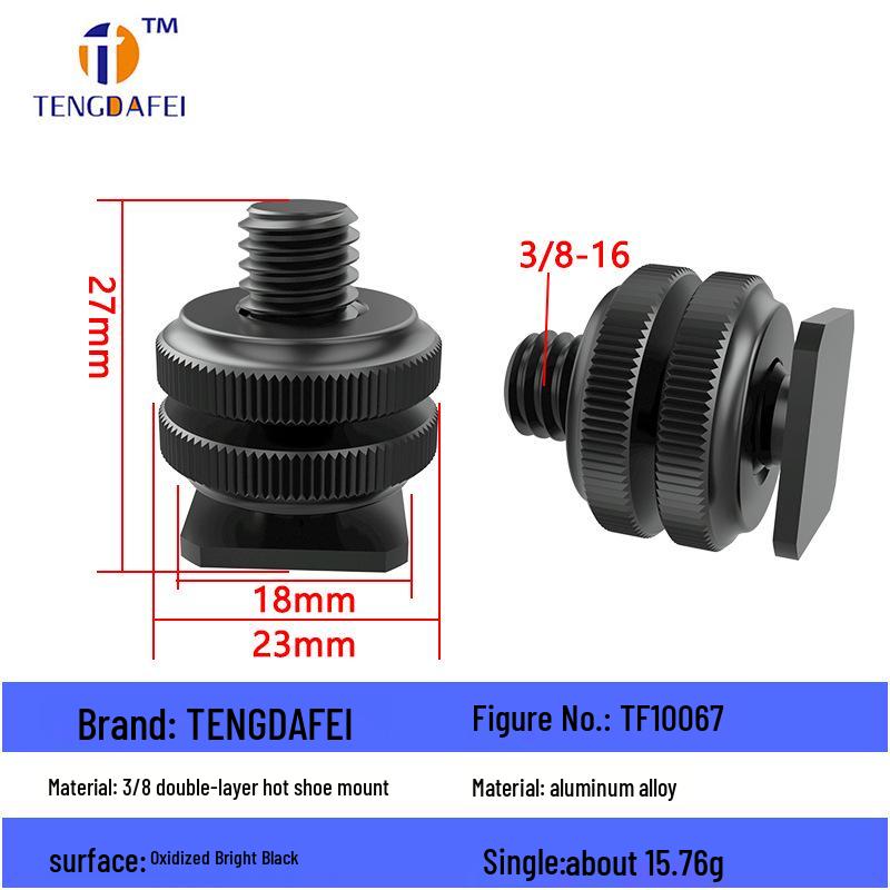 Reversible 1/4" Male To 3/8" Female Adapter for Camera Tripod Ball Head with M4-M8 Conversion Screws