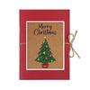 Christmas Gift Card Holder 5 Slots Postcard Card Sleeve Christmas Tree/Snowman Money Holder Envelope Booklet for Xmas Party Supplies