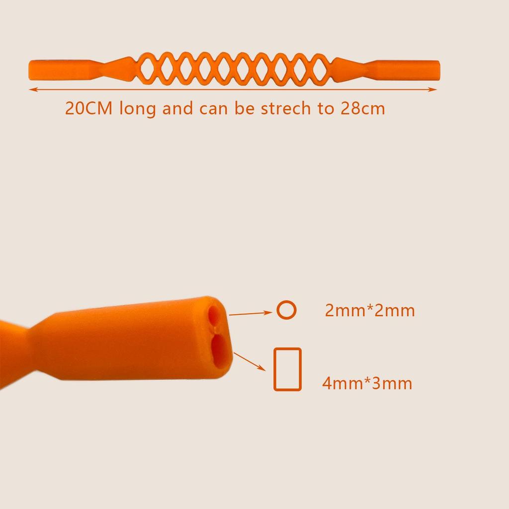 Универсальный силиконовый шнурок для очков с защитой от скольжения: Эластичная сетчатая конструкция для всех размеров стопы