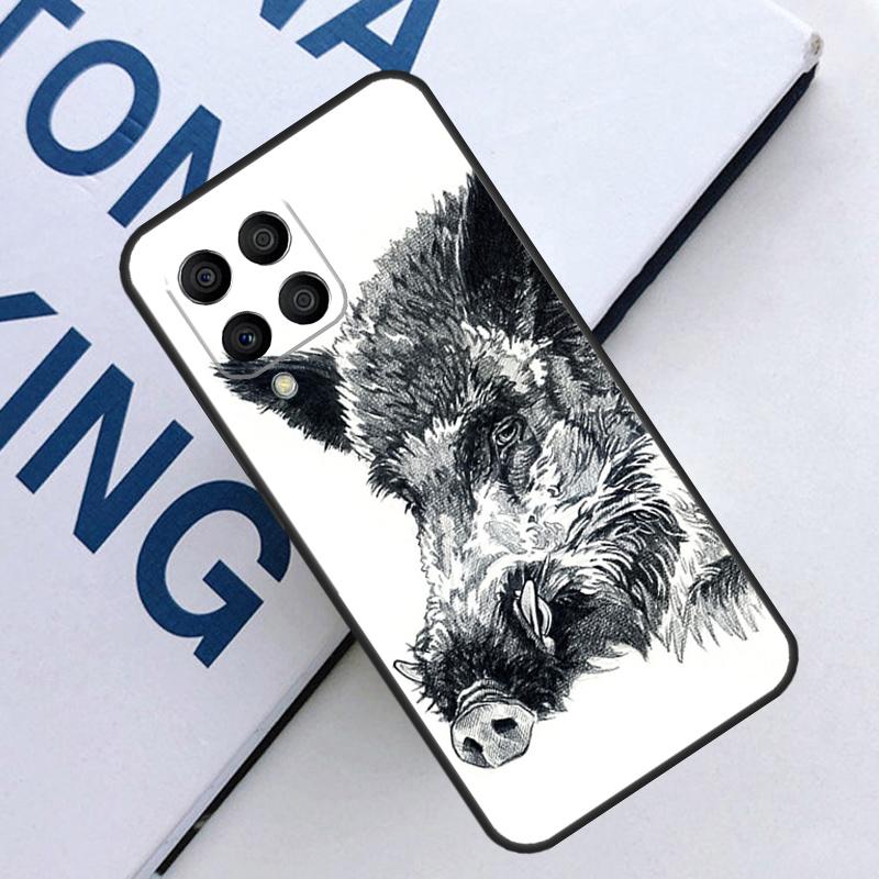 Cute wild boar funny Cartoon For Samsung Galaxy M31 M55 M15 M11 M21 M13 M33 M35 M53 M14 M34 M54 M12 M32 M52 M06 M16 Case