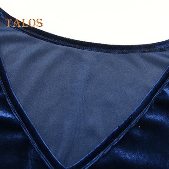 Женские топы с V-образным вырезом, длинным рукавом, однотонный пуловер, свободный покрой, отделка рюшами, бархатная рубашка