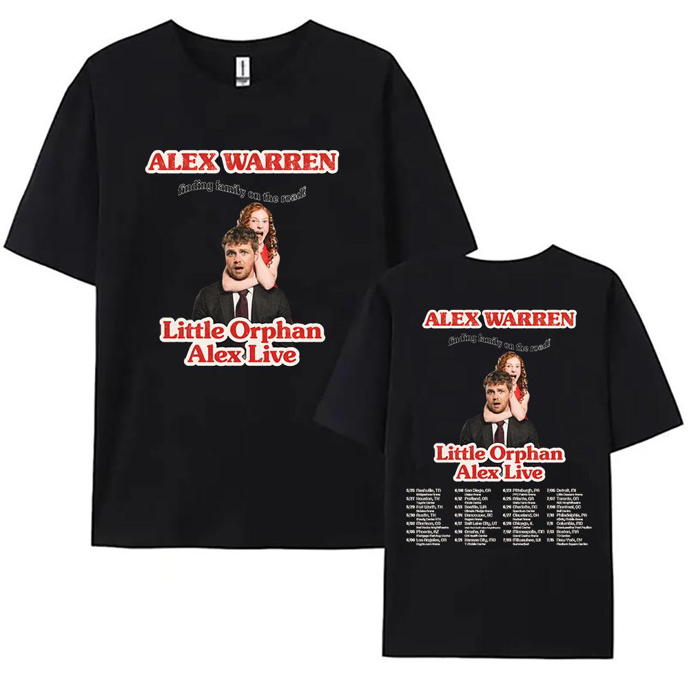 Little Orphan Alex Live T-shirt ALEX WARREN Finding Family on The Road Tshirt Short Sleeve Cotton Loose T Shirt Print Tee