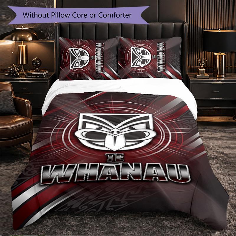 Wigan Warriors Pattern Microfiber 3Pcs Bedding Set Decor Duvet Cover Set For Bedroom Home Use