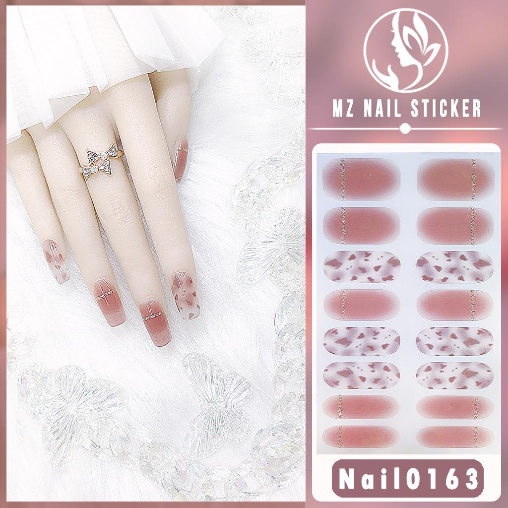 ZSM 3D Gel Nail Wraps, New Viral Elegant Style Waterproof Long Lasting Nail Stickers, No Top Coat Required