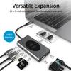 Док-станция 13 в 1 Type C с беспроводной зарядкой 4K USB-концентратором, многофункциональным расширителем для ноутбука, ПК, MacBook