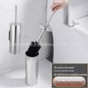 304 Stainless Steel No-Drill Hanging Toilet Brush Set with Deodorant