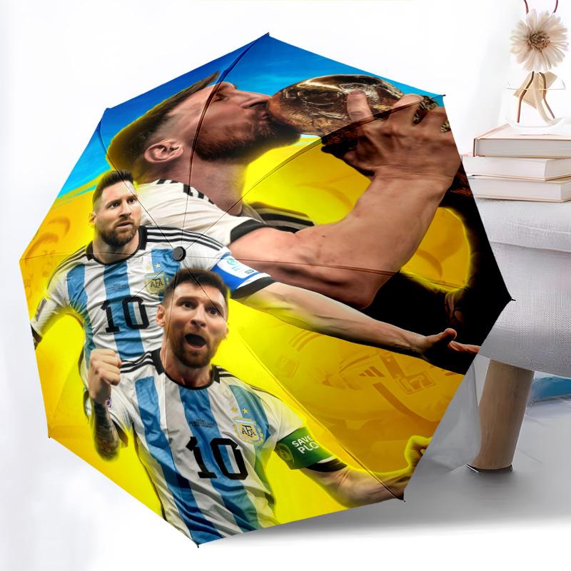 Ronaldo's Legacy: Number Journey Folding umbrella Suitable for all seasons durable printing Three folds Umbrella