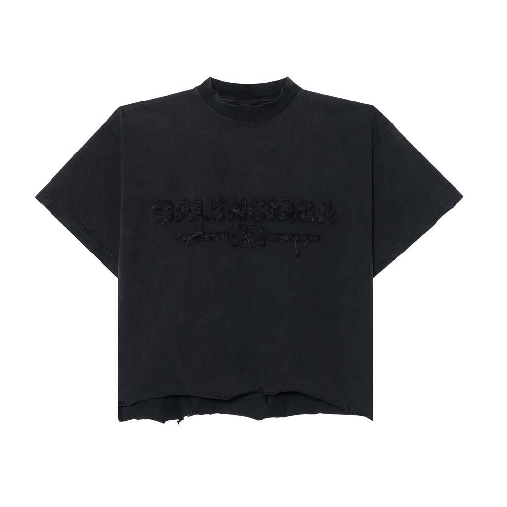 Balenciaga Футболка SS25 Обычный крой Унисекс Черный 783399TSVA21041