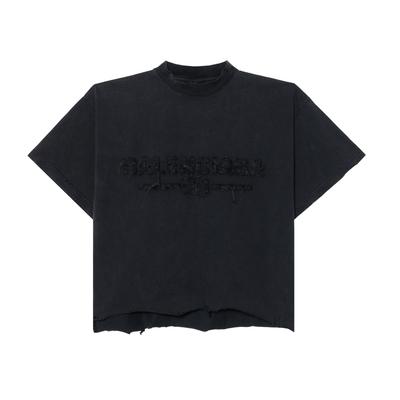 Balenciaga Футболка SS25 Обычный крой Унисекс Черный 783399TSVA21041