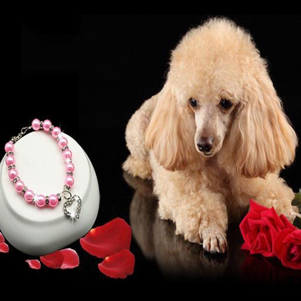 -studded Pearl Necklace Pet Accessories Princess Style Pet Collar Necklaces Pendants Collar