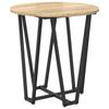 2-Piece round side table set, wooden coffee tables with metal frames, living room decoration table set