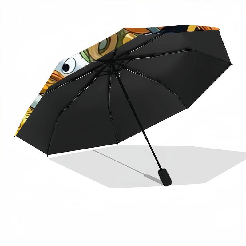 Duck Tales Family Automatic Opening and Closing Folding - A Good Choice for Gifts, Fashionable and Convenient Umbrella With Cute Cartoon Cha
