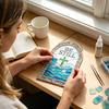 Meaningful Birthday Gifts for Friends Scripture Sea Glass Suncatcher DIY Kit, Christian Mosaic Art Craft Handmade Religious Women Faith Inspired