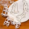 1 Pcs Cat Cookie Cutters Kitty Butt Shape Diy Biscuit Cookie Mold Stamp Bakeware