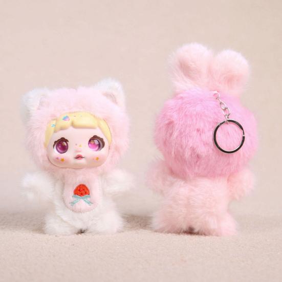 Виниловая кукла плюшевый брелок на ключи фруктовой тематики мягкая игрушка с капюшоном 14 см милый брелок для рюкзака и коллекционная игрушка