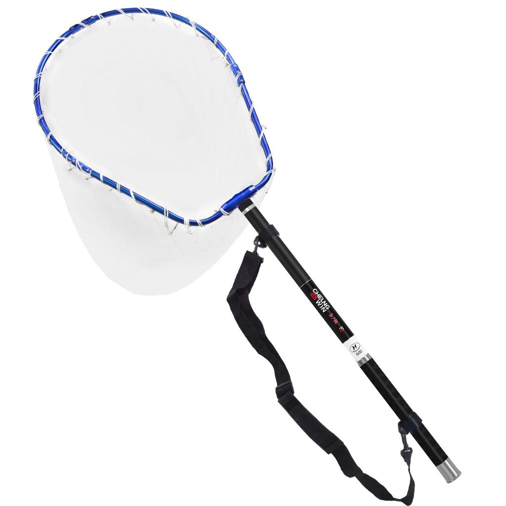 CHEUNG WIN Landing Net, Folding Ball Frame, Nylon Net, Aluminum Oval, Tamo Net, Large Tao Net, For Freshwater and Seawater, Tamo Net, 6M