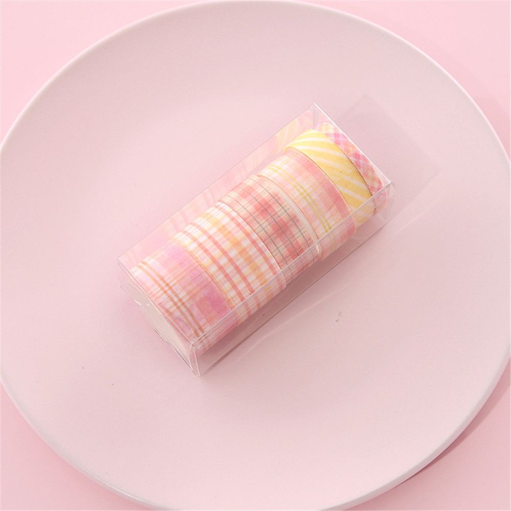 6 Rolls/box DIY Diary Kawaii Decorative Ribbons Sticker Adhesive Masking Tape Washi Tape Set