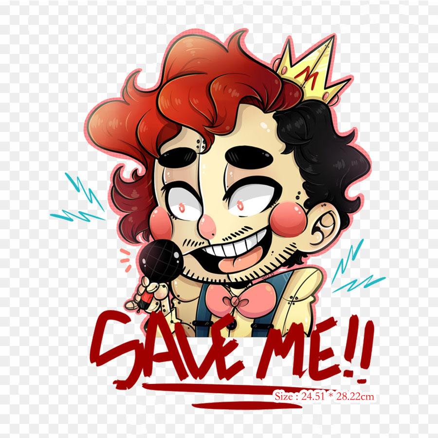 Fnaf Marionette Drawing Five Nights At Freddy's 2 Five Nights At Fre Iron-on Transfers For Clothing Tshirt Bag Heat Transfer Stickers Iron On Patches