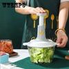 Manual Minced Vegetable Crusher Meat Grinder Machine Household Multi-function Cooking Machine Squeezed Fruit Juice Garlic Chopper Masher Shredded Tool